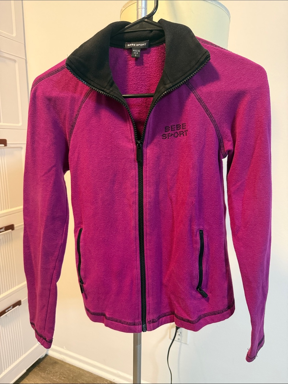 Y2K Bebe Magenta Zip-Up Jacket